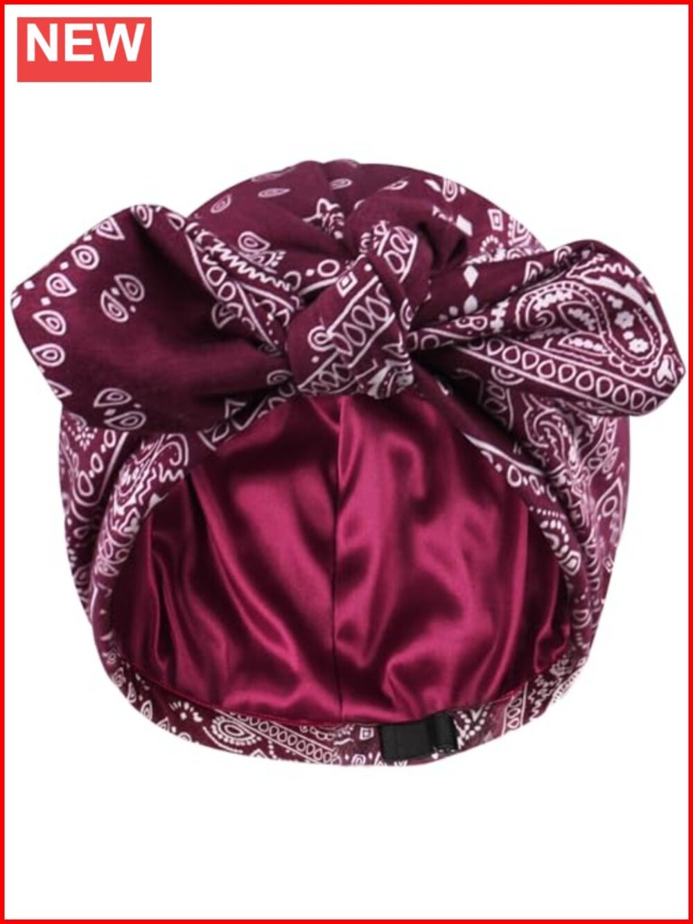 Satin Lined Beanie Chemo Sleep Cap Stretchy Turban Headwrap